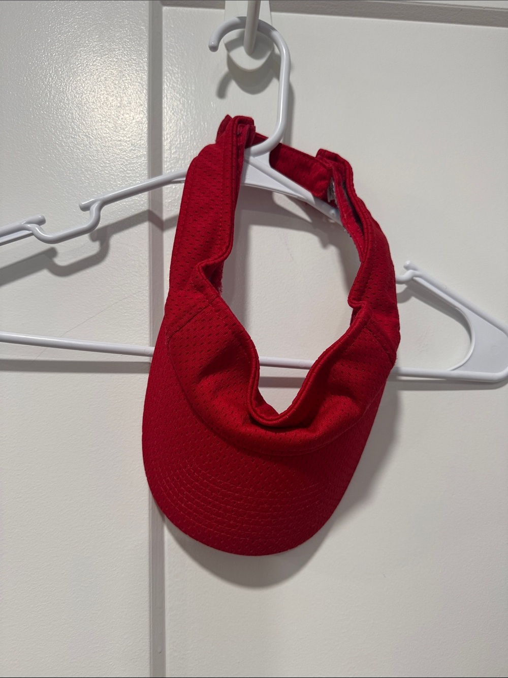 Kids Red Sun Visor - Lightweight Adjustable Visor